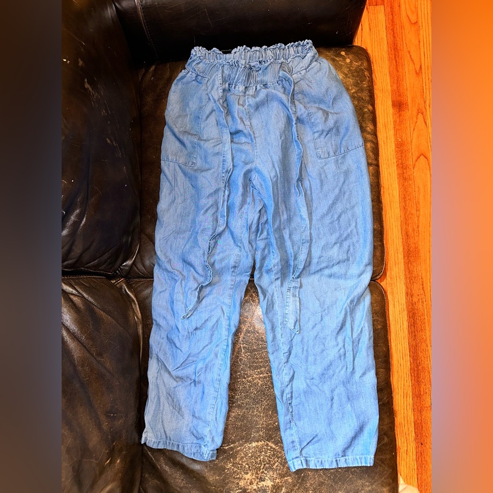 Blue soft flowy pants